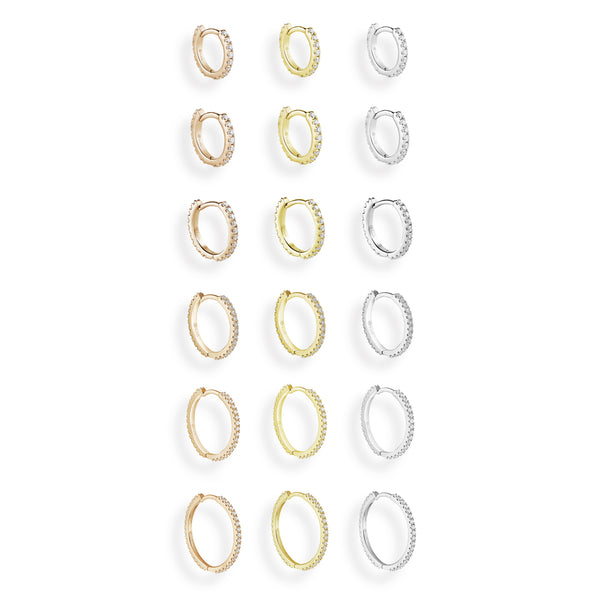 Daz Hoops - diamond earrings