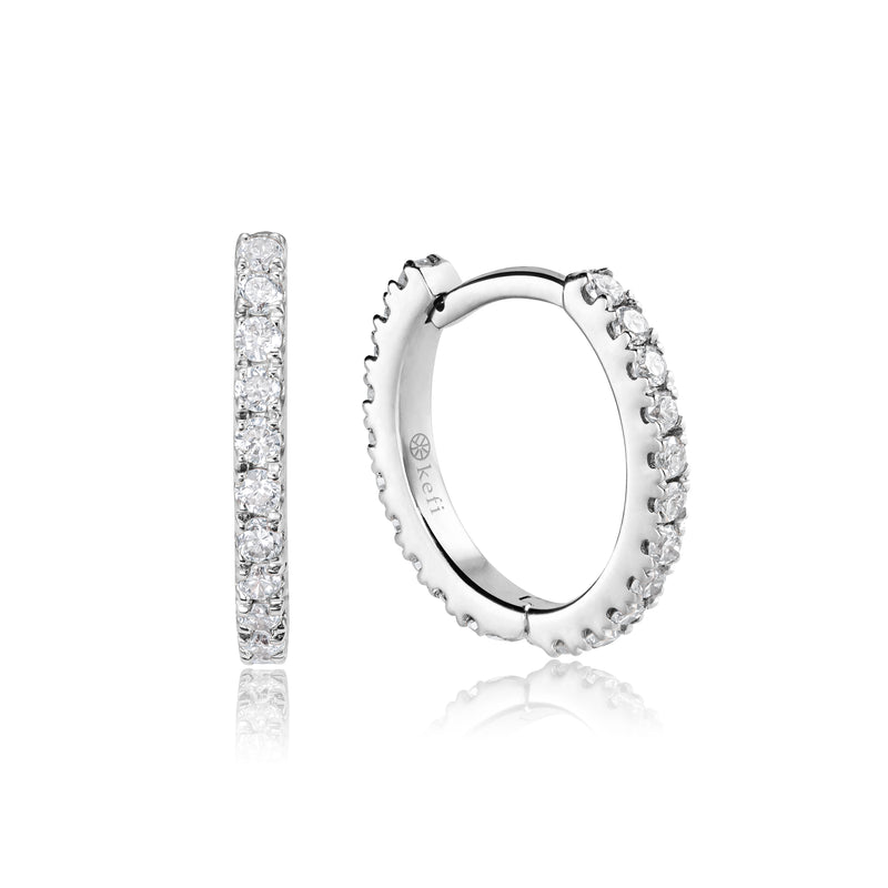 white Daz diamond earrings