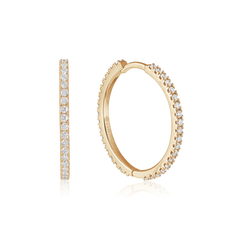rose gold & white diamon daz hoop