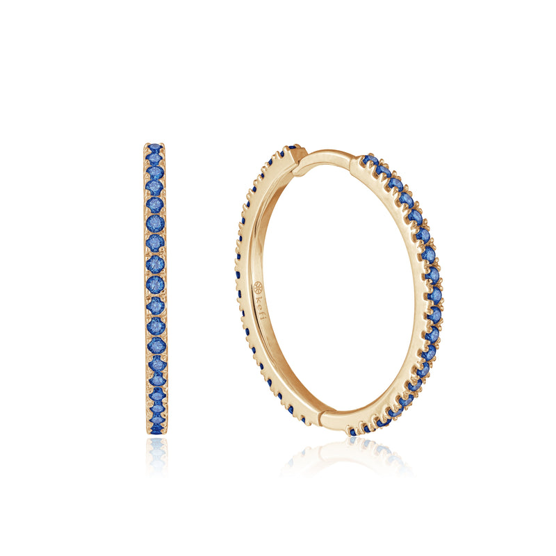 rose gold & sapphir daz hoop