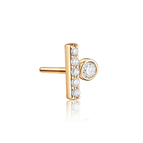 Kefi Jewelry-Torryn-Pink Gold-diamond earrings